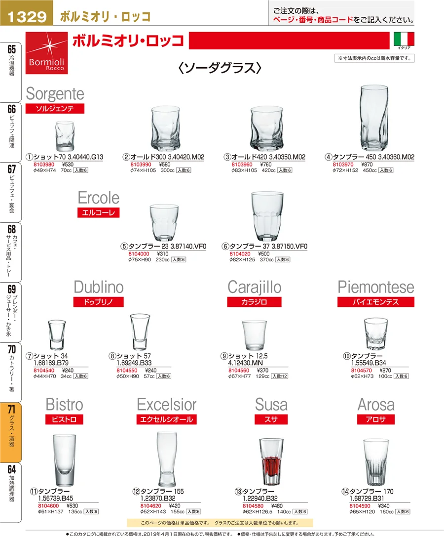 グラス・酒器 ページ1329