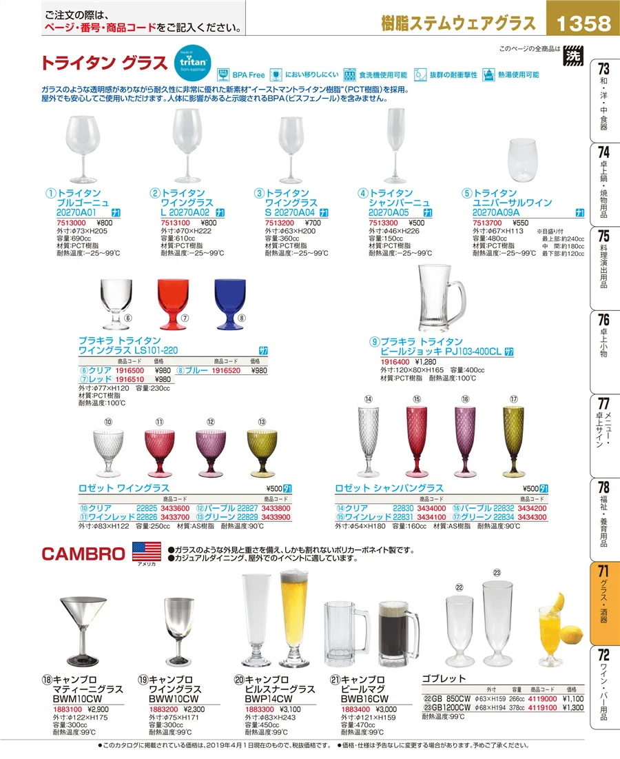 グラス・酒器 ページ1358