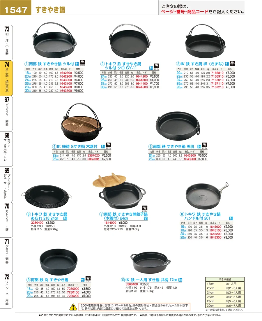 卓上鍋・焼物用品 ページ1547