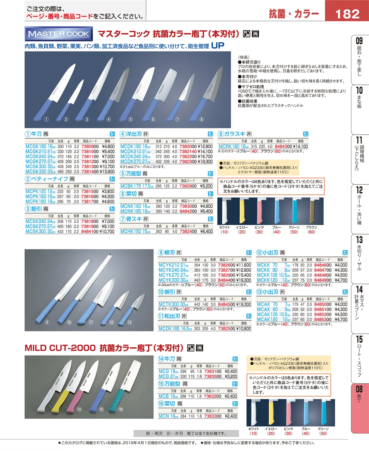 EBM業務用厨房用品カタログvol.19・ページ番号182・ホテルパン・ガストロノームパン