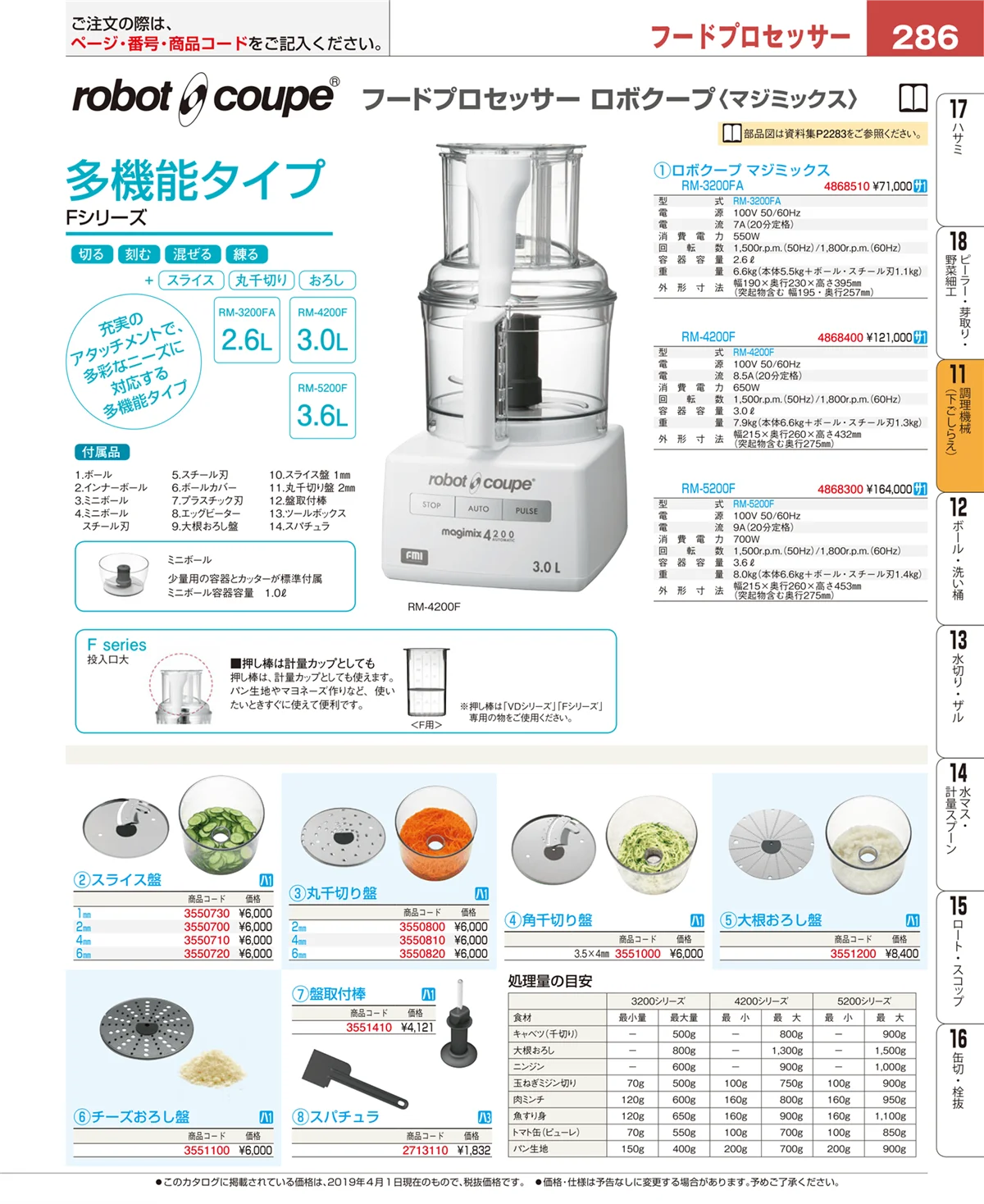 EBM業務用厨房用品カタログvol.19・ページ番号286・まな板