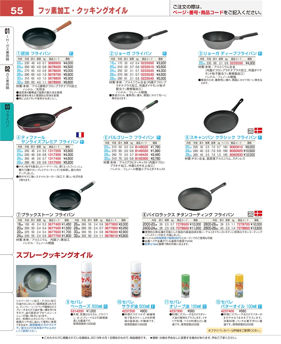 ガス専用鍋 ページ55