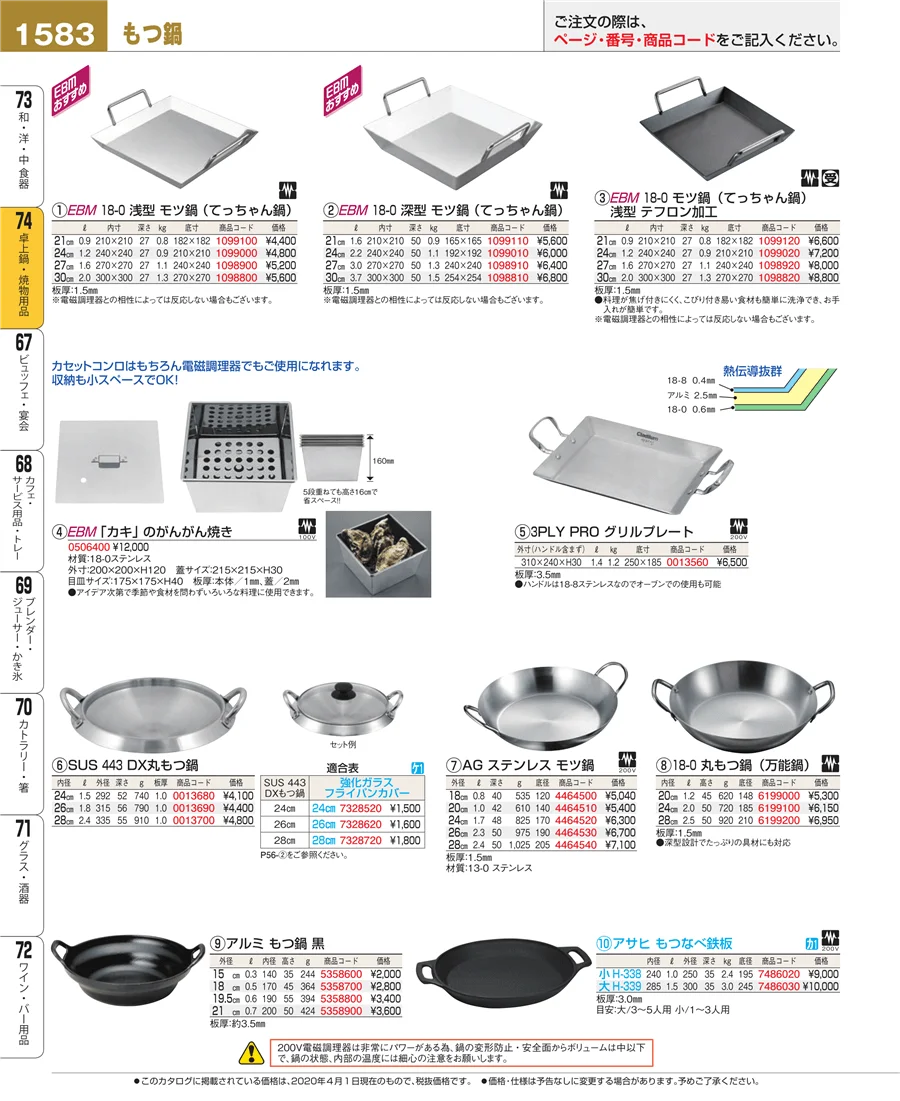 和・洋・中 食器 ページ1583