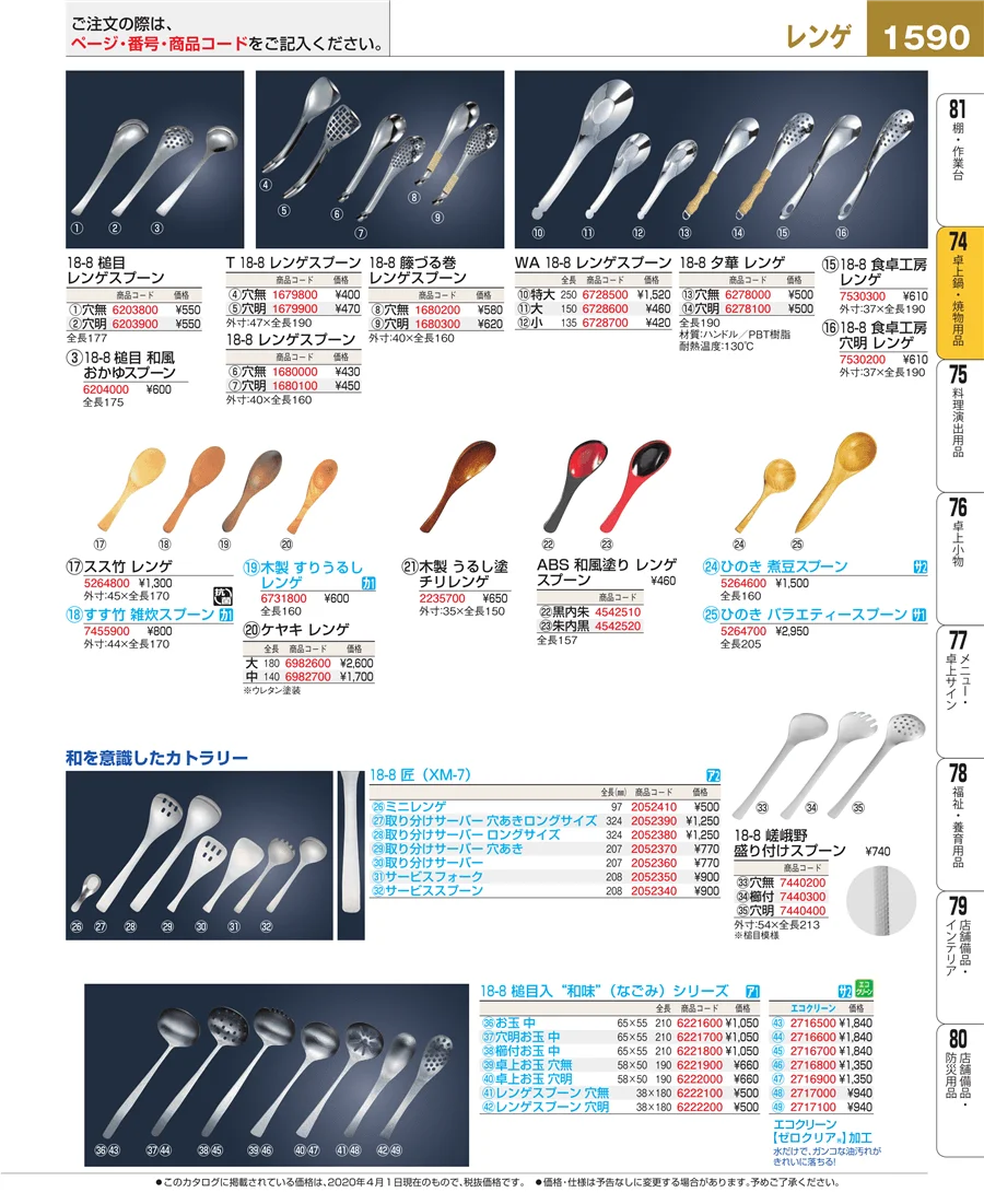 和・洋・中 食器 ページ1590