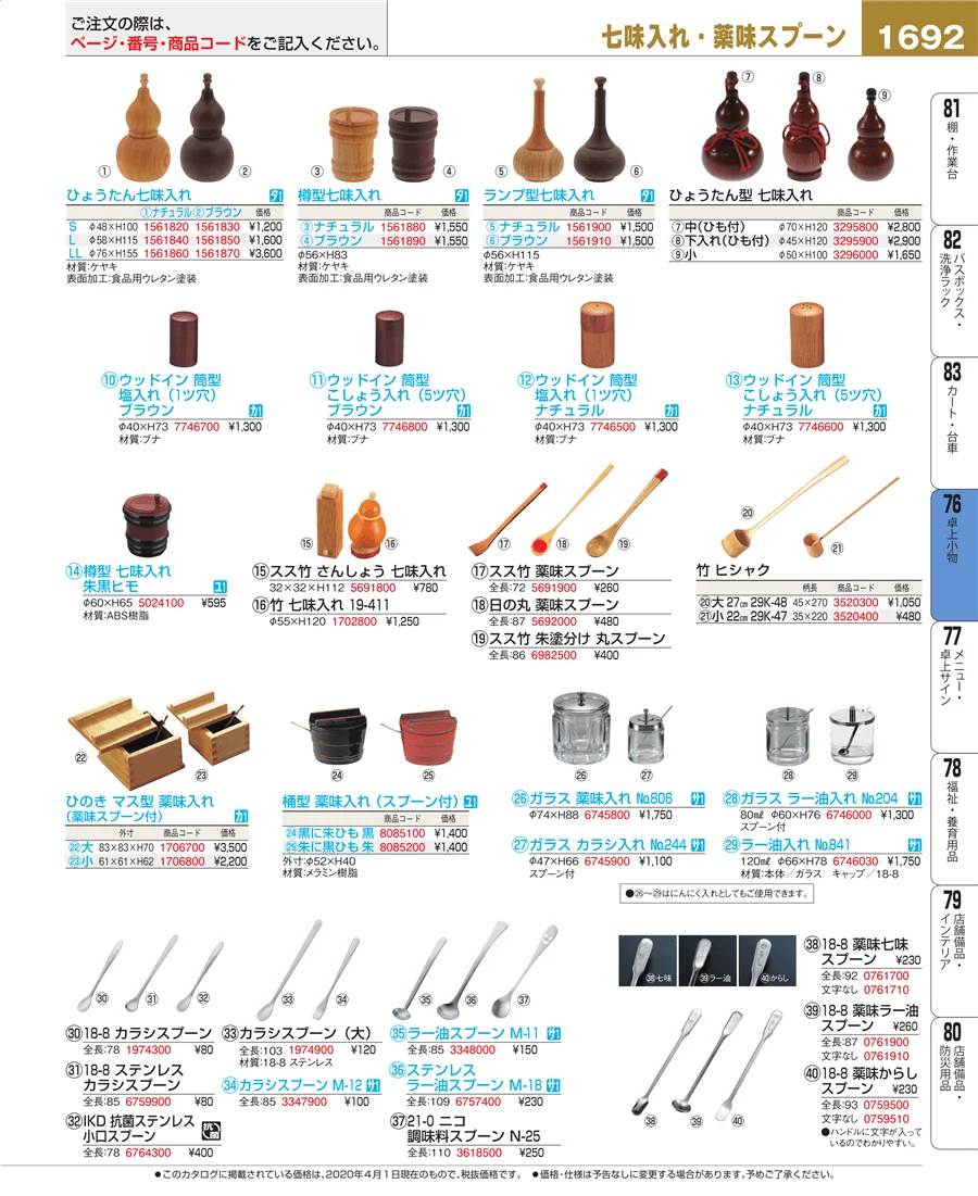料理演出用品 ページ1692