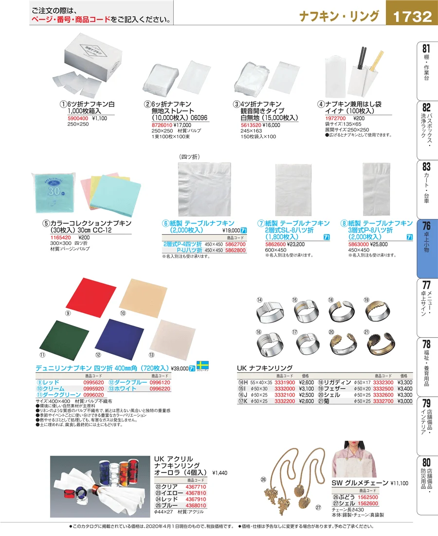 料理演出用品 ページ1732