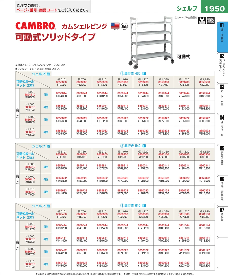 店舗備品・防災用品 ページ1950