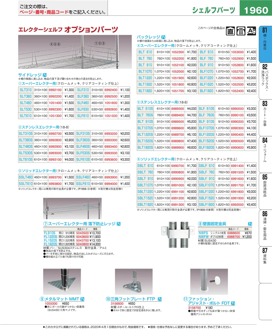 店舗備品・防災用品 ページ1960