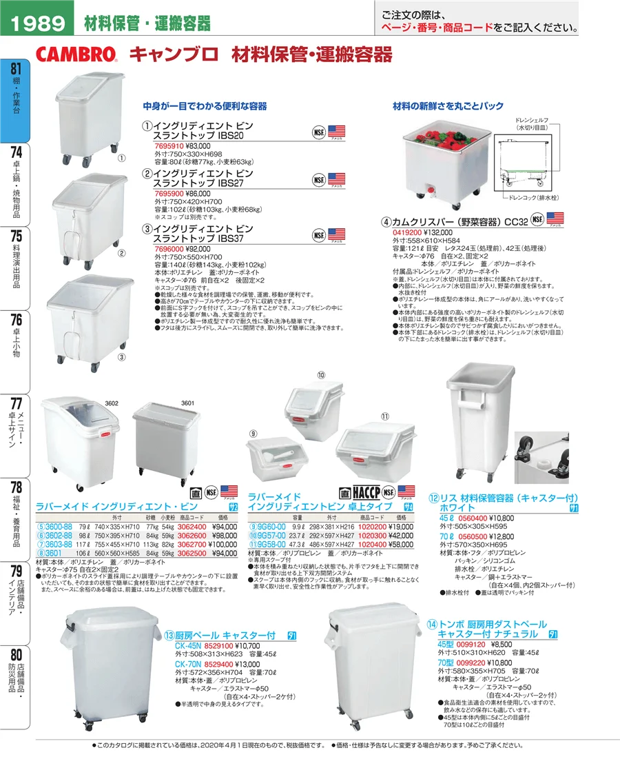 店舗備品・防災用品 ページ1989