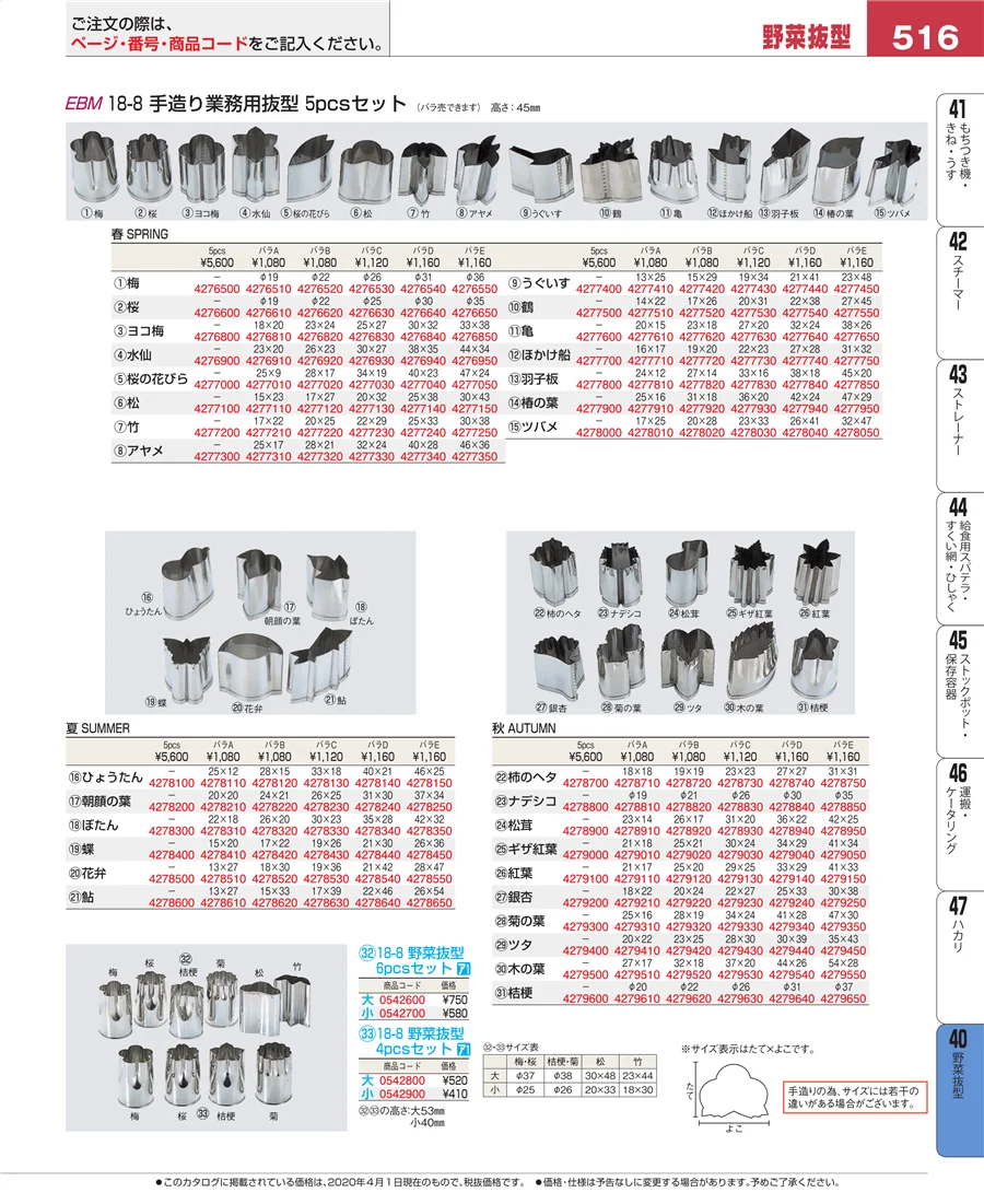 盛箸・菜箸 ページ516