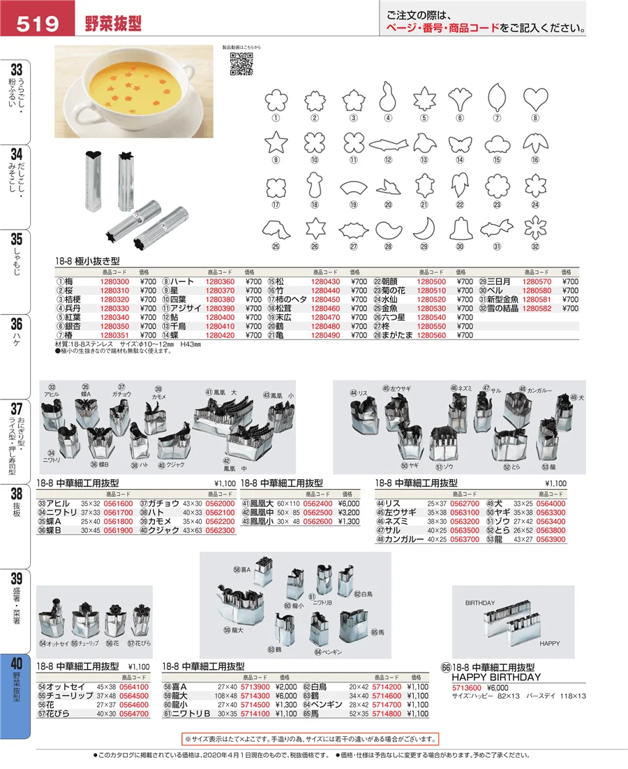 盛箸・菜箸 ページ519