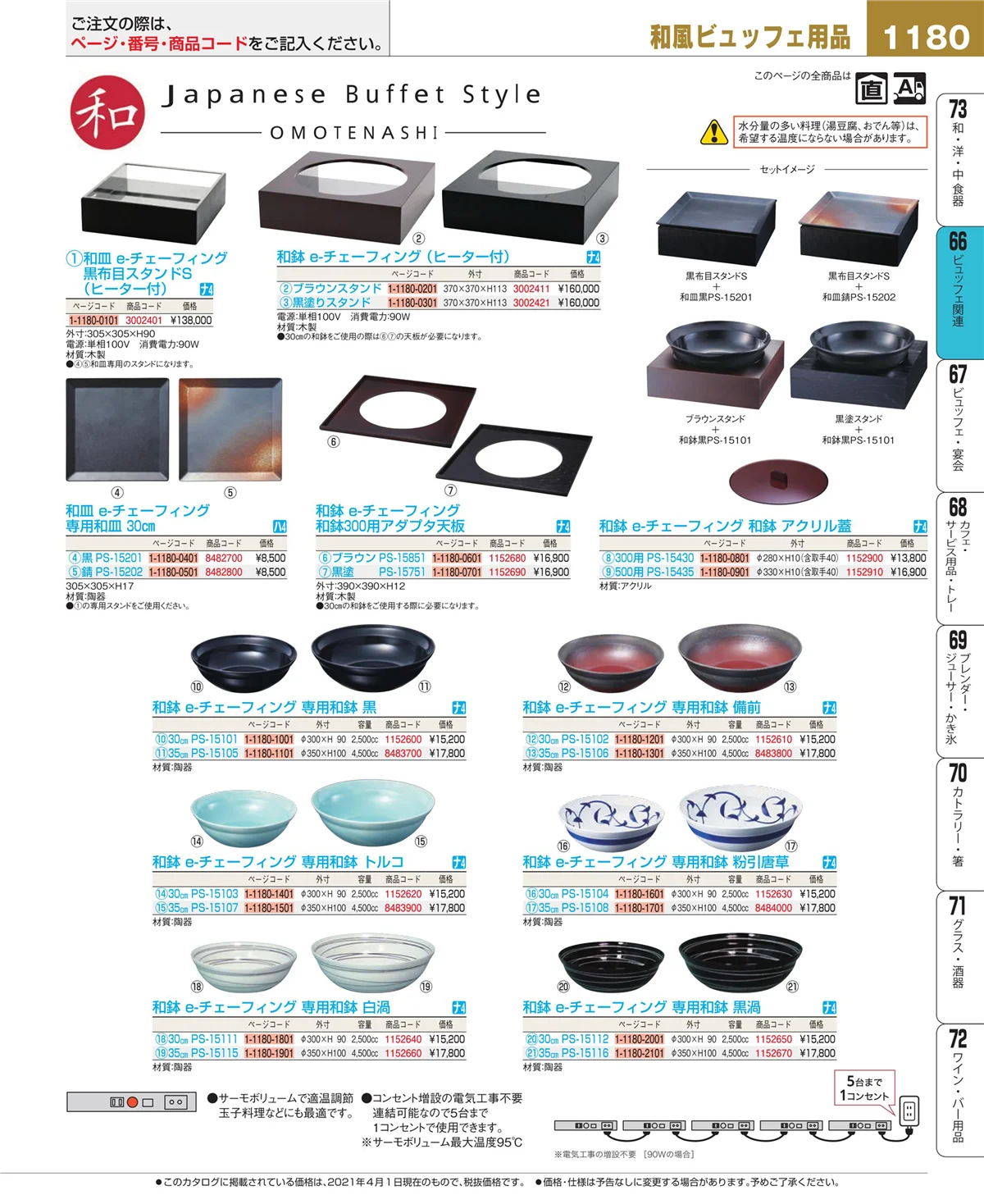 EBM業務用厨房用品カタログvol.21・ページ番号1180・冷温機器