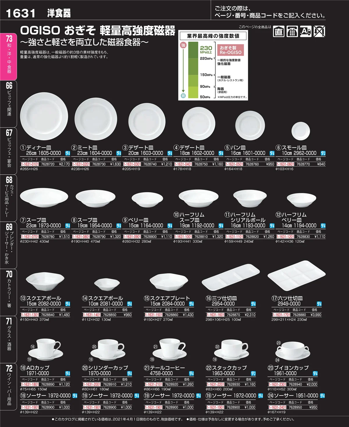 EBM業務用厨房用品カタログvol.21・ページ番号1631・ワイン・バー用品