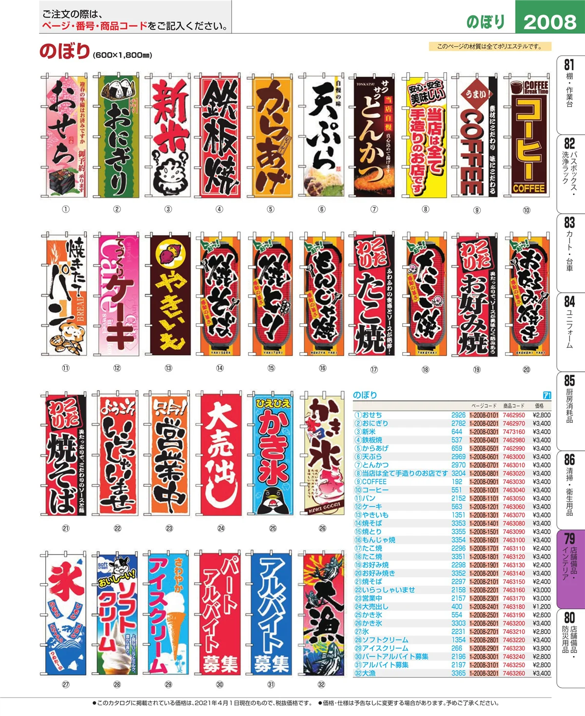 EBM業務用厨房用品カタログvol.21・ページ番号2008・福祉・養育用品