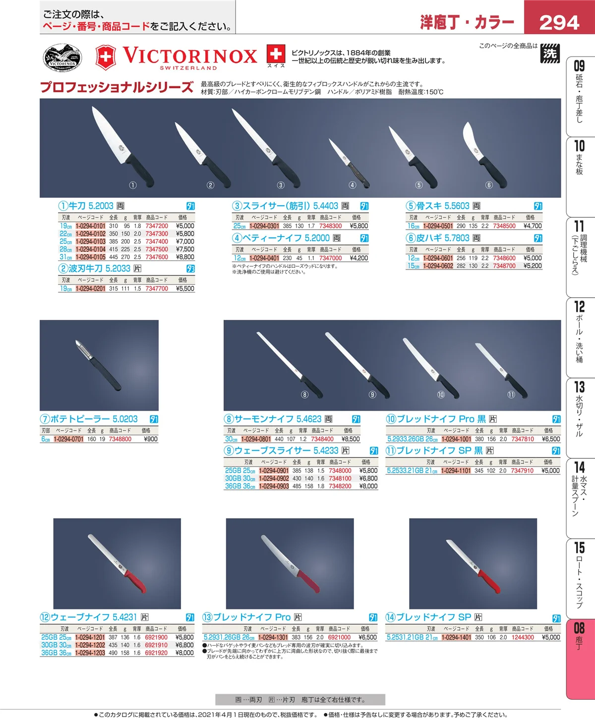 EBM業務用厨房用品カタログvol.21・ページ番号294・ホテルパン・ガストロノームパン