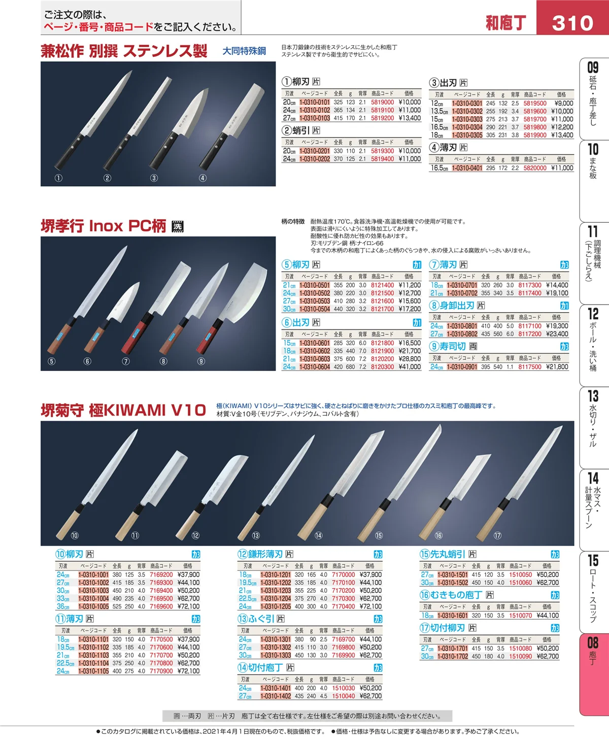 EBM業務用厨房用品カタログvol.21・ページ番号310・ホテルパン・ガストロノームパン