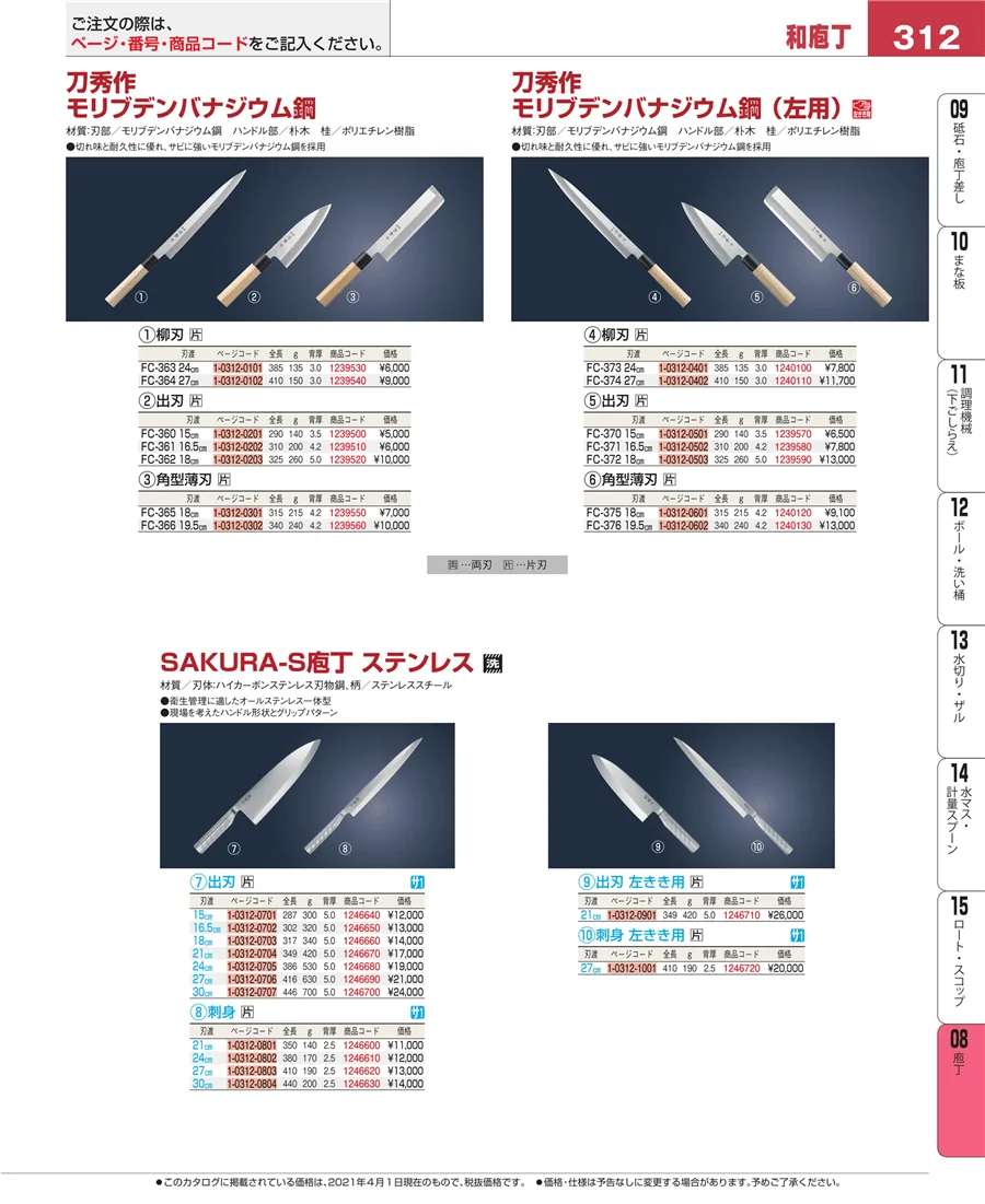 ホテルパン・ガストロノームパン ページ312