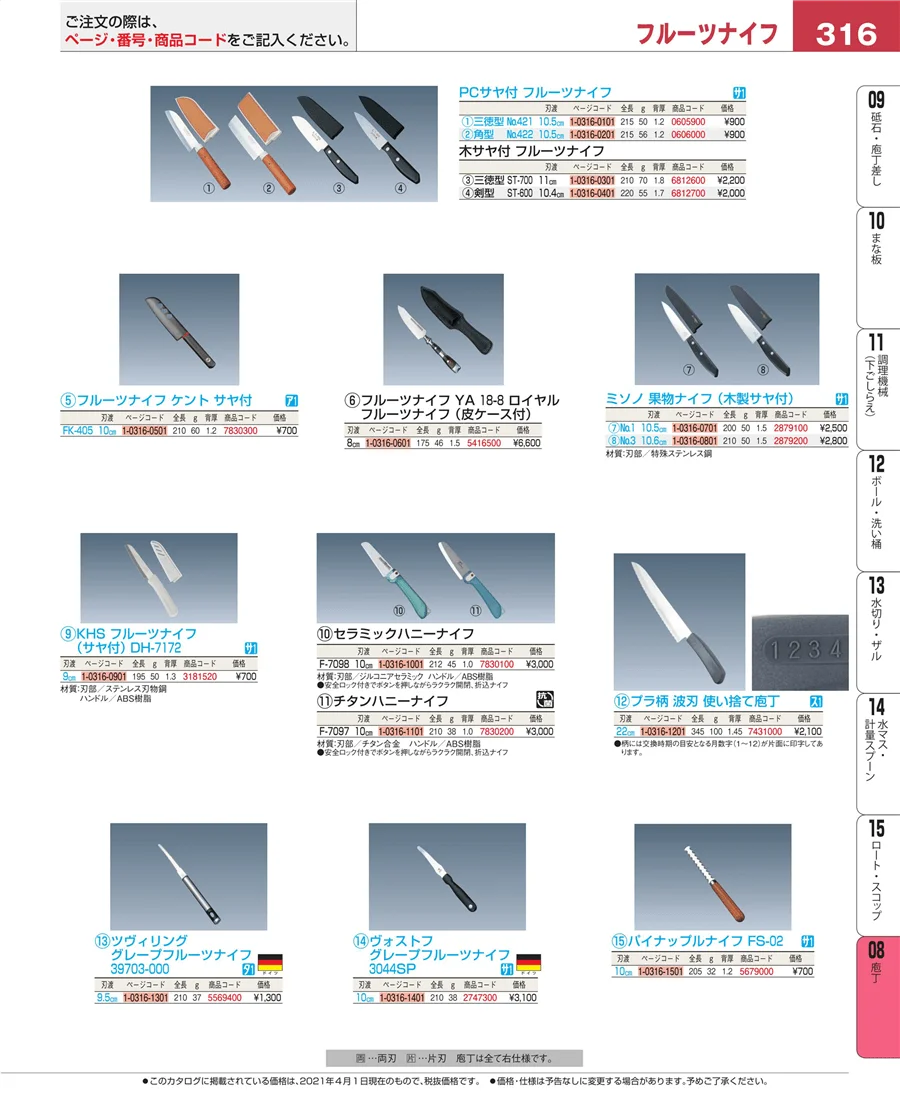 ホテルパン・ガストロノームパン ページ316