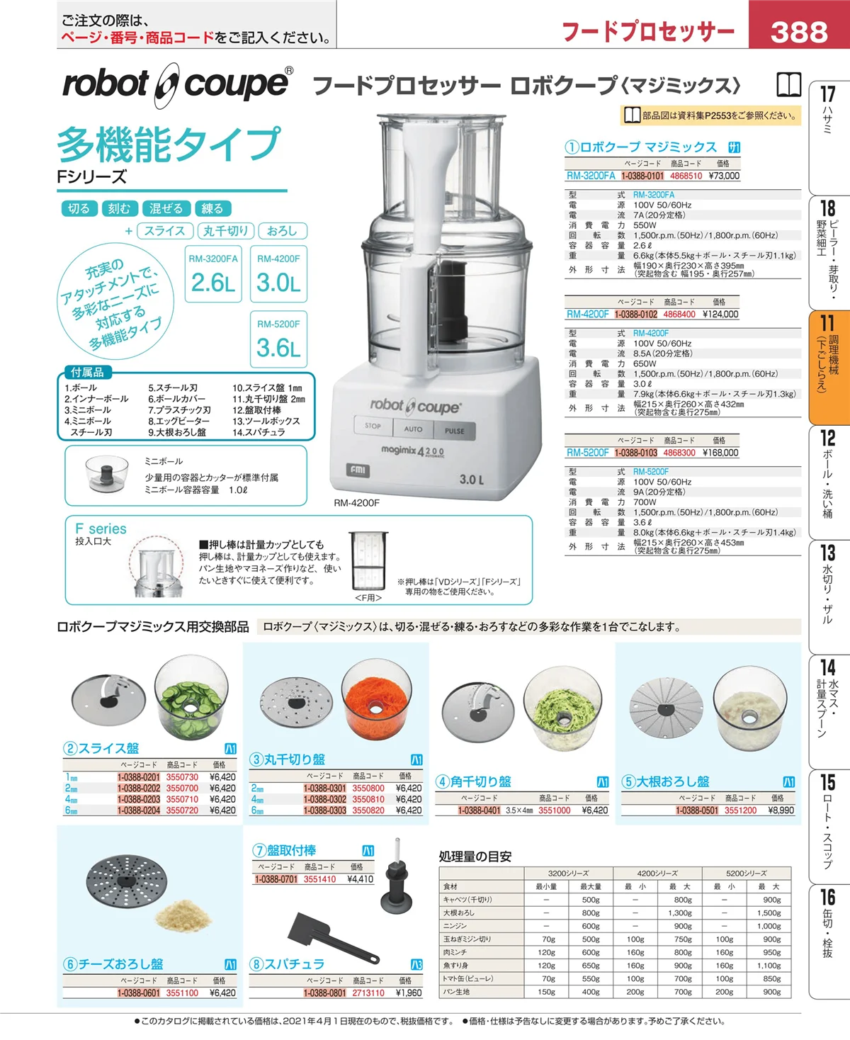 EBM業務用厨房用品カタログvol.21・ページ番号388・まな板
