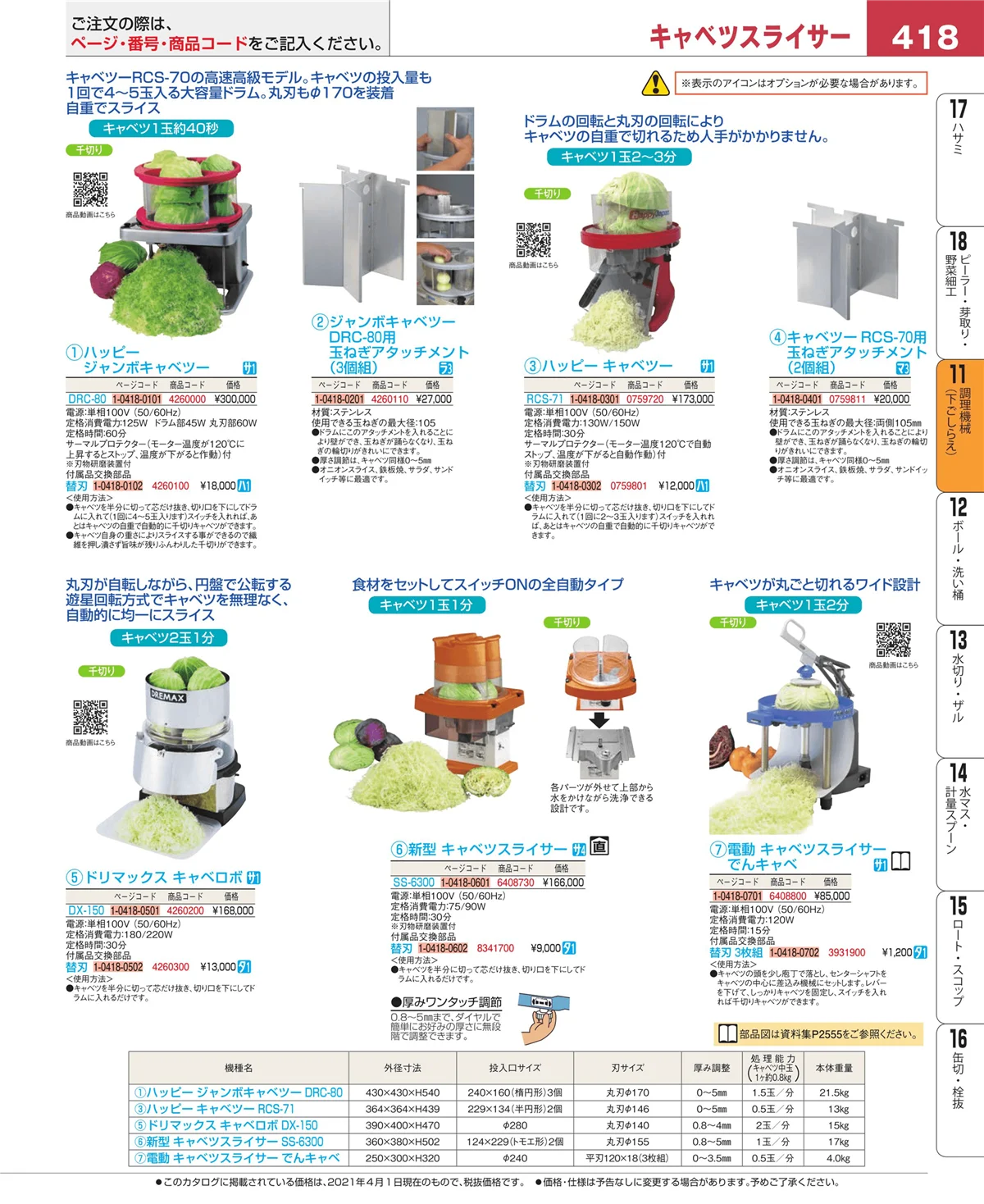 EBM業務用厨房用品カタログvol.21・ページ番号418・まな板