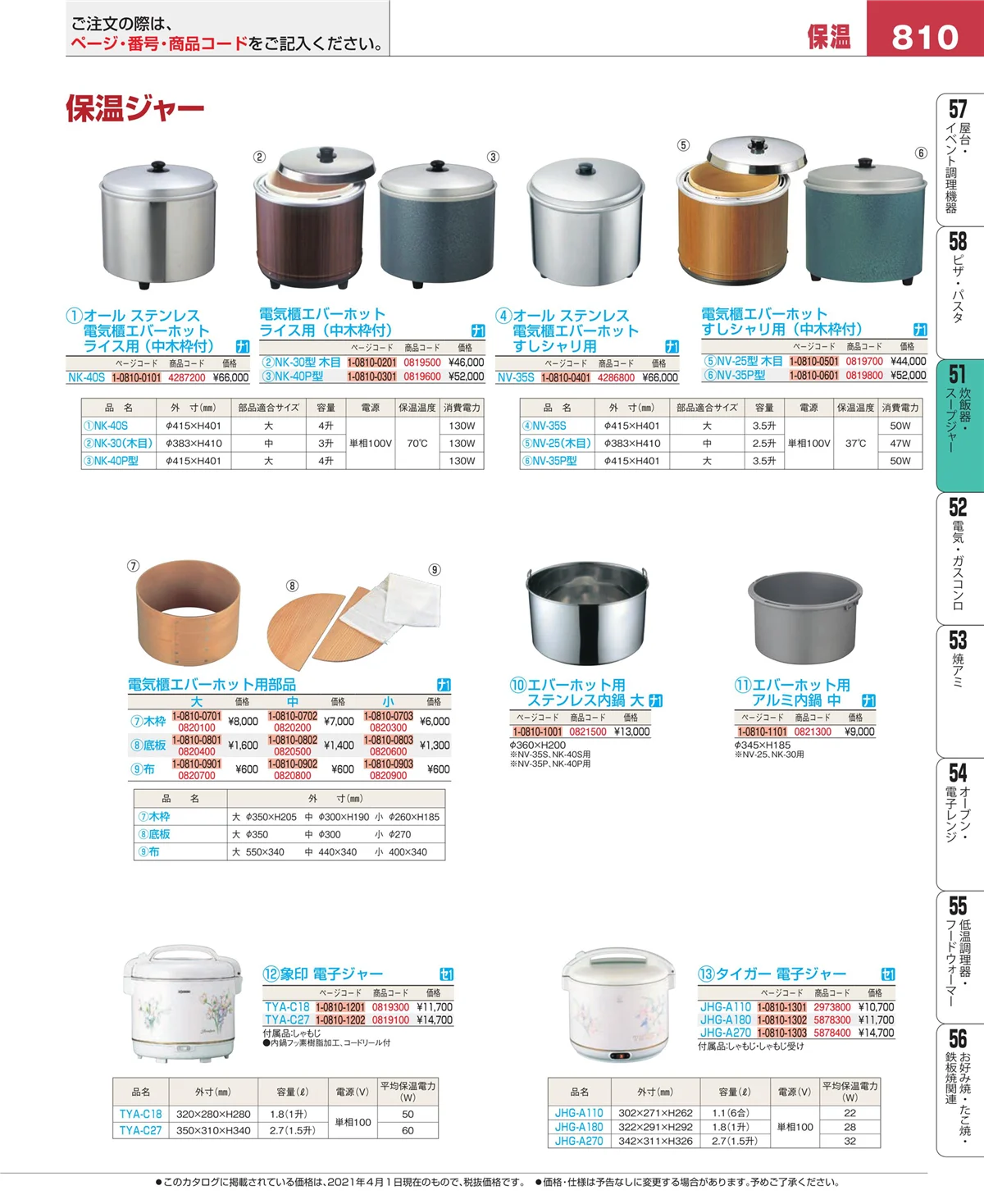 EBM業務用厨房用品カタログvol.21・ページ番号810・濃度計 他