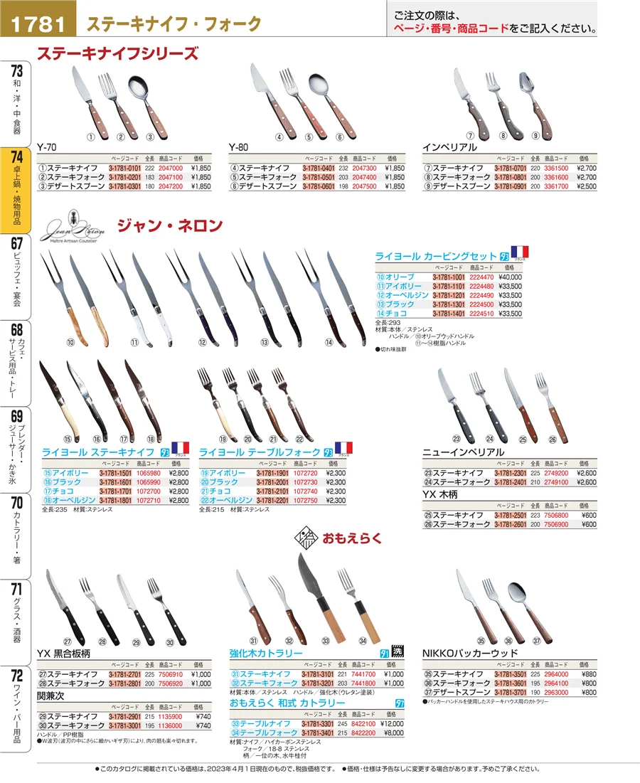 和・洋・中 食器 ページ1781