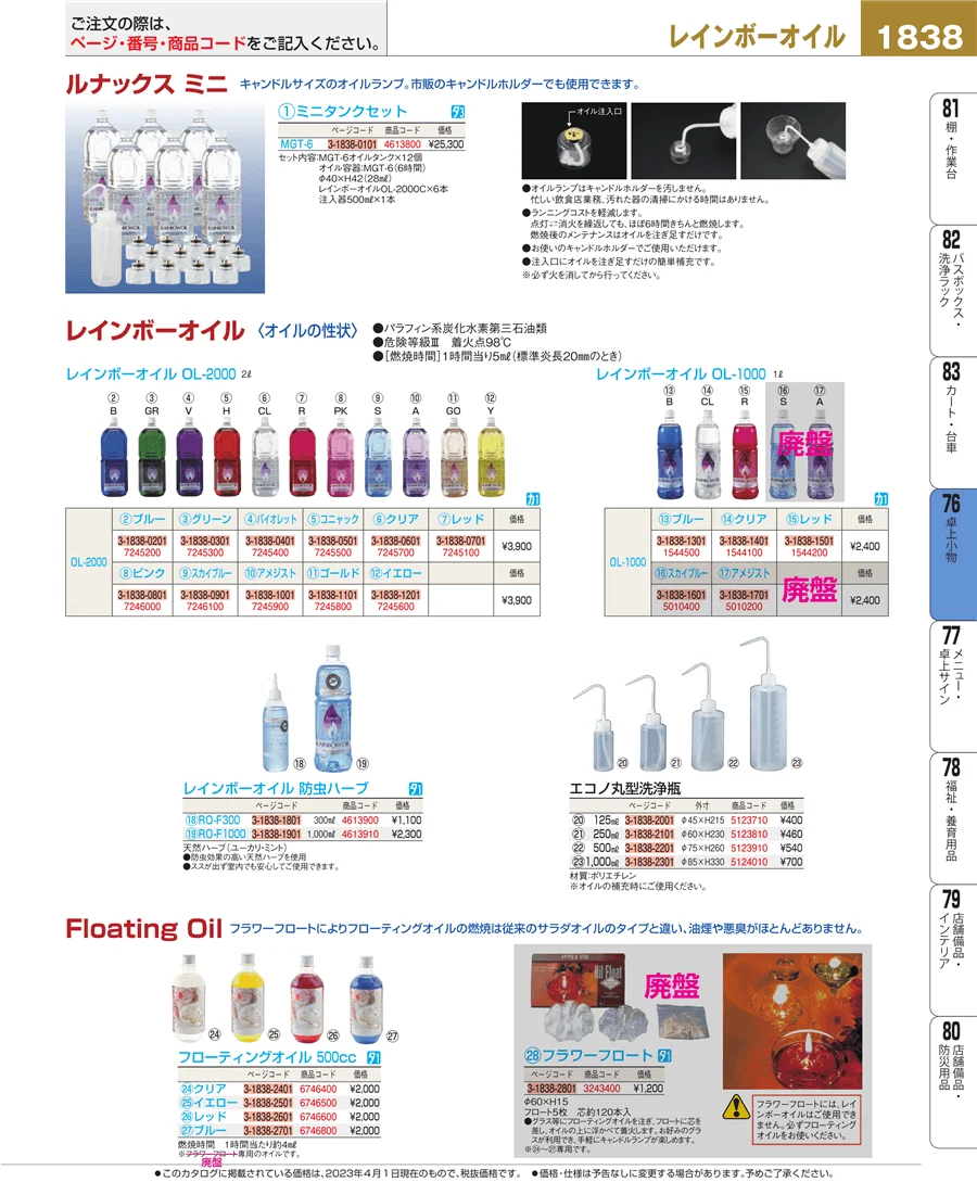 料理演出用品 ページ1838