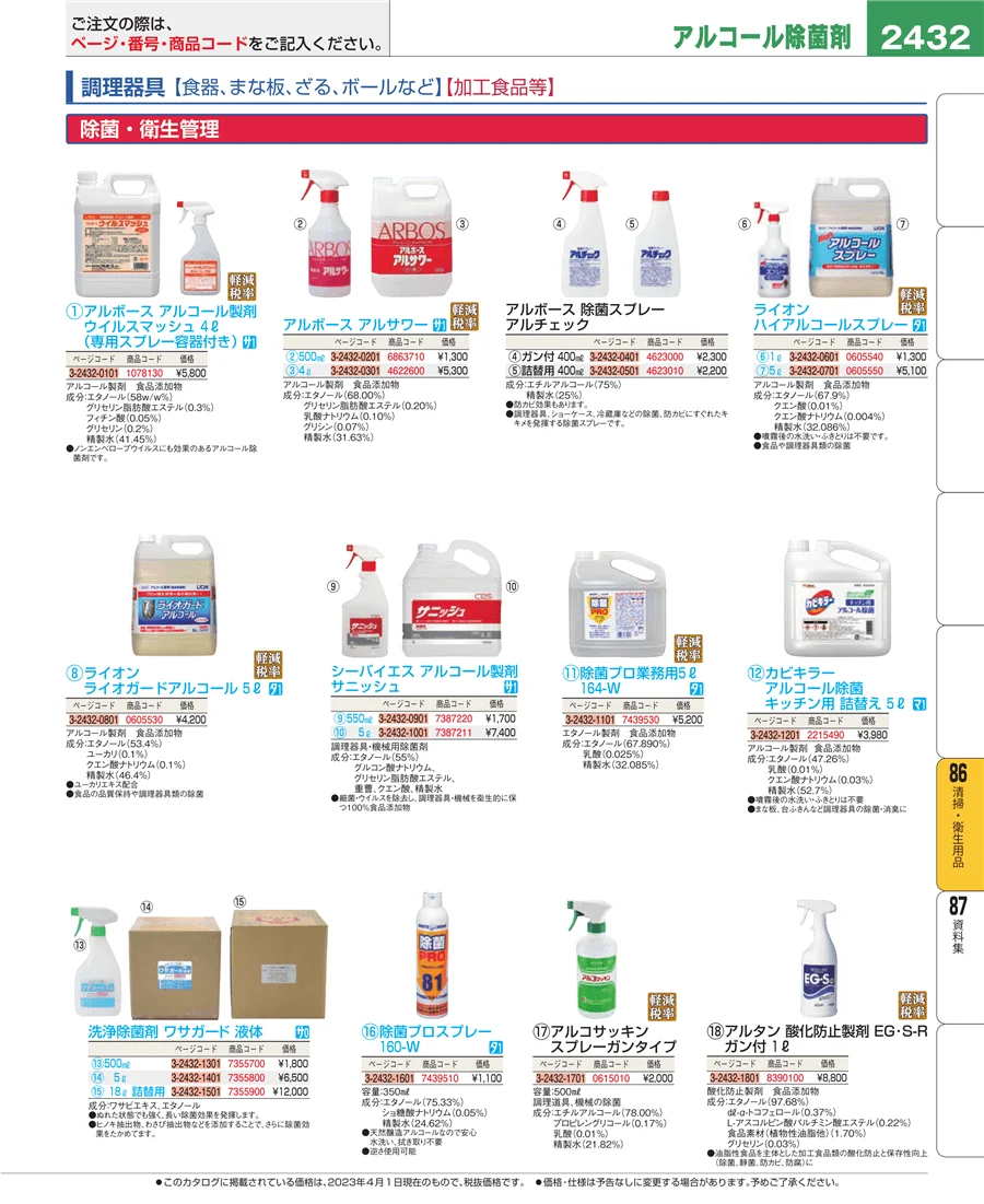 厨房消耗品 ページ2432