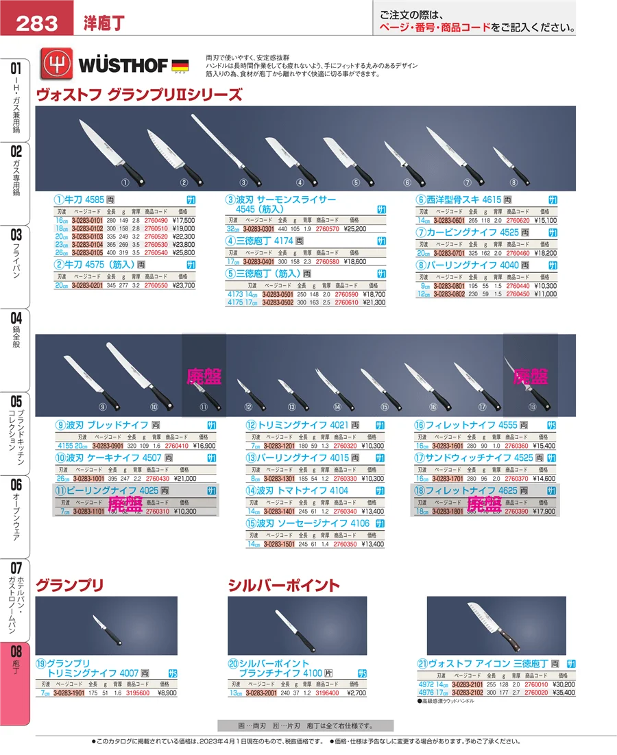 ホテルパン・ガストロノームパン ページ283