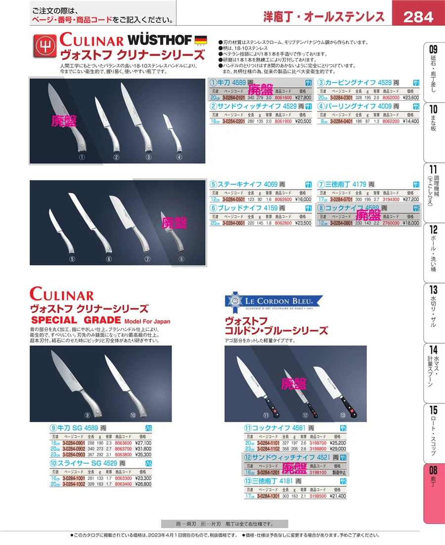 ホテルパン・ガストロノームパン ページ284