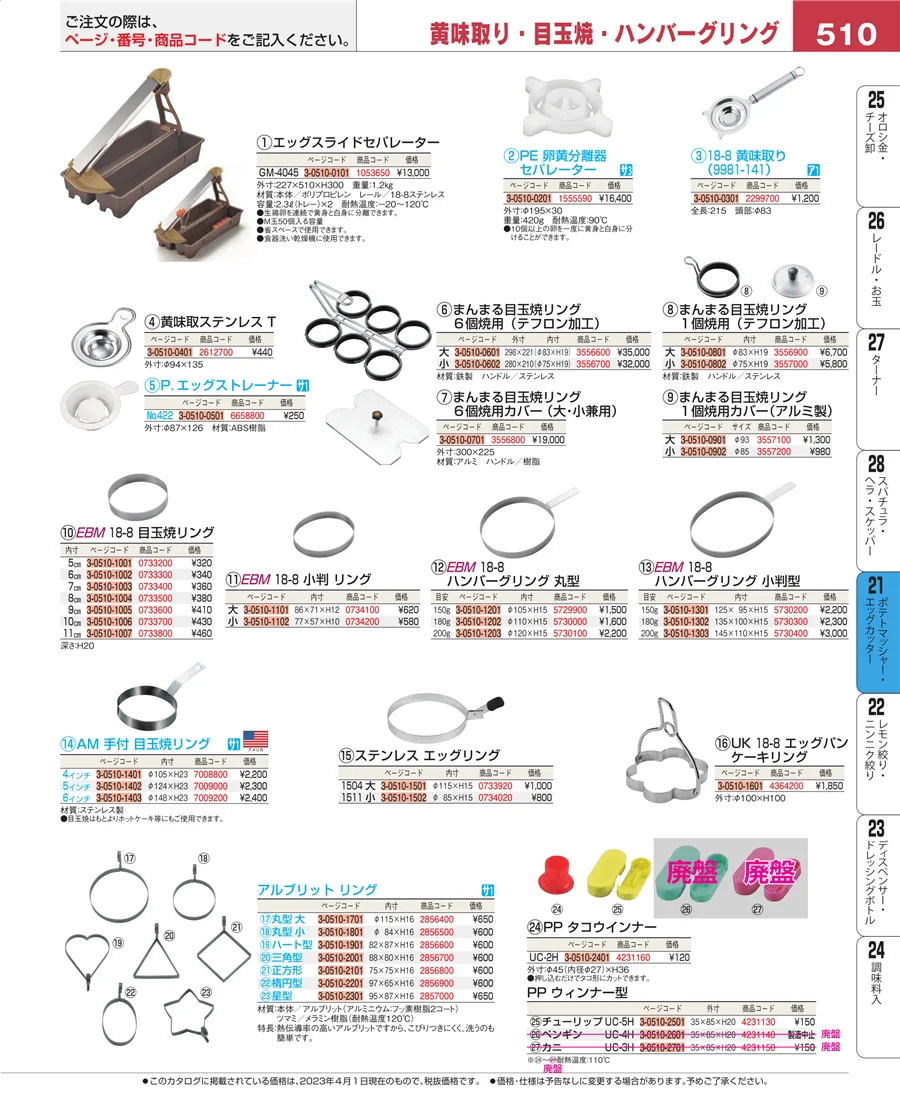 肉類・下ごしらえ ページ510