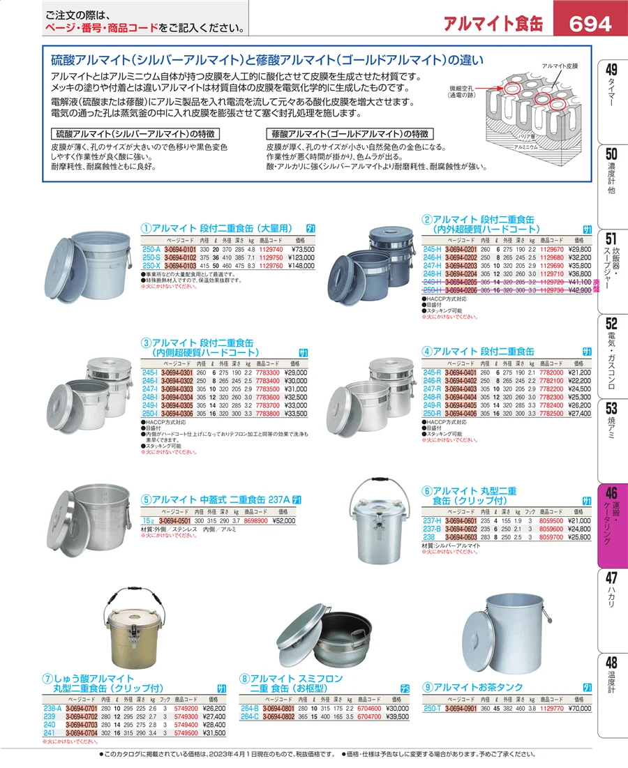 ストックポット・保存容器 ページ694