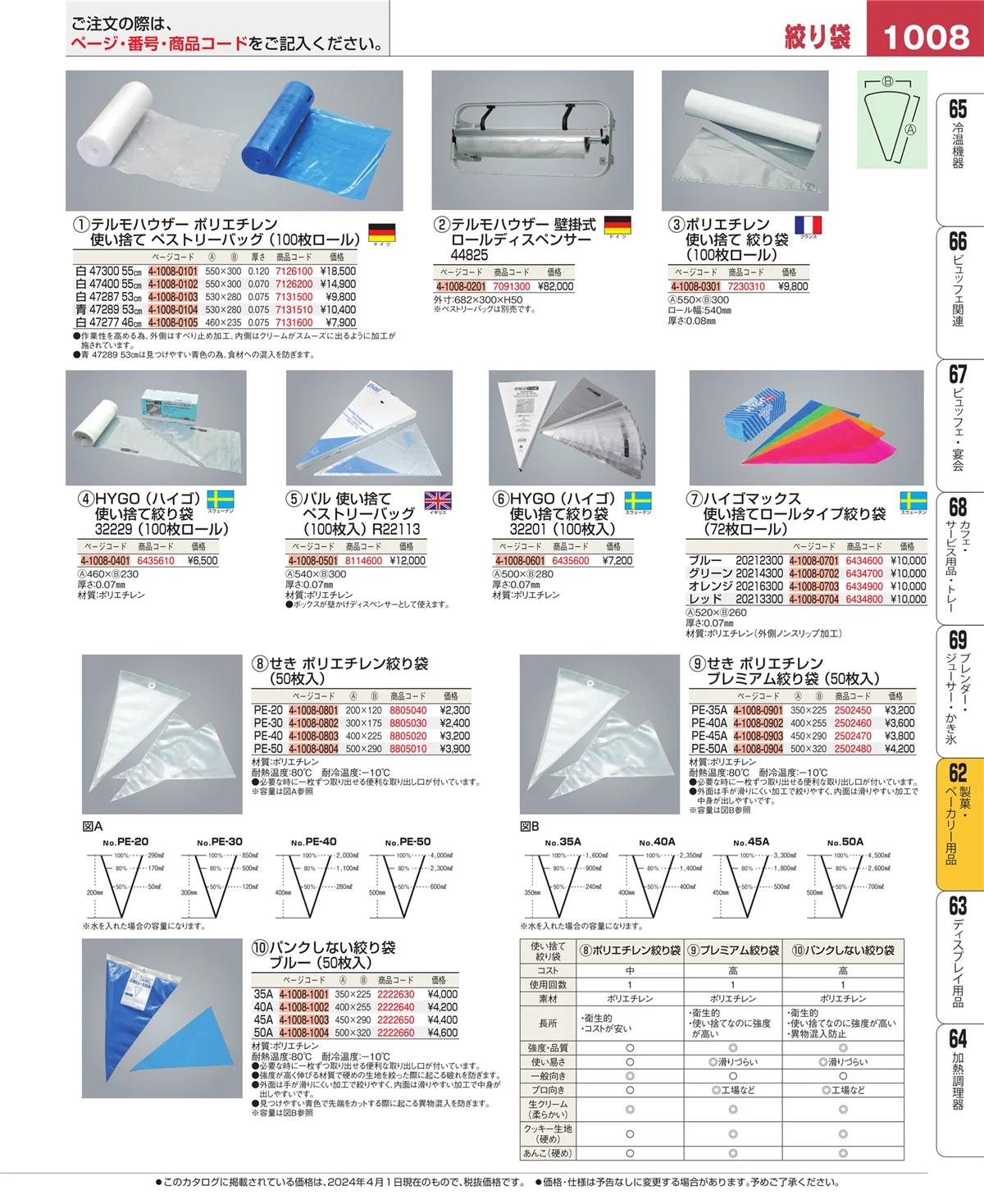 EBM業務用厨房用品カタログvol.24・ページ番号1008・すし・蒸し器・セイロ類