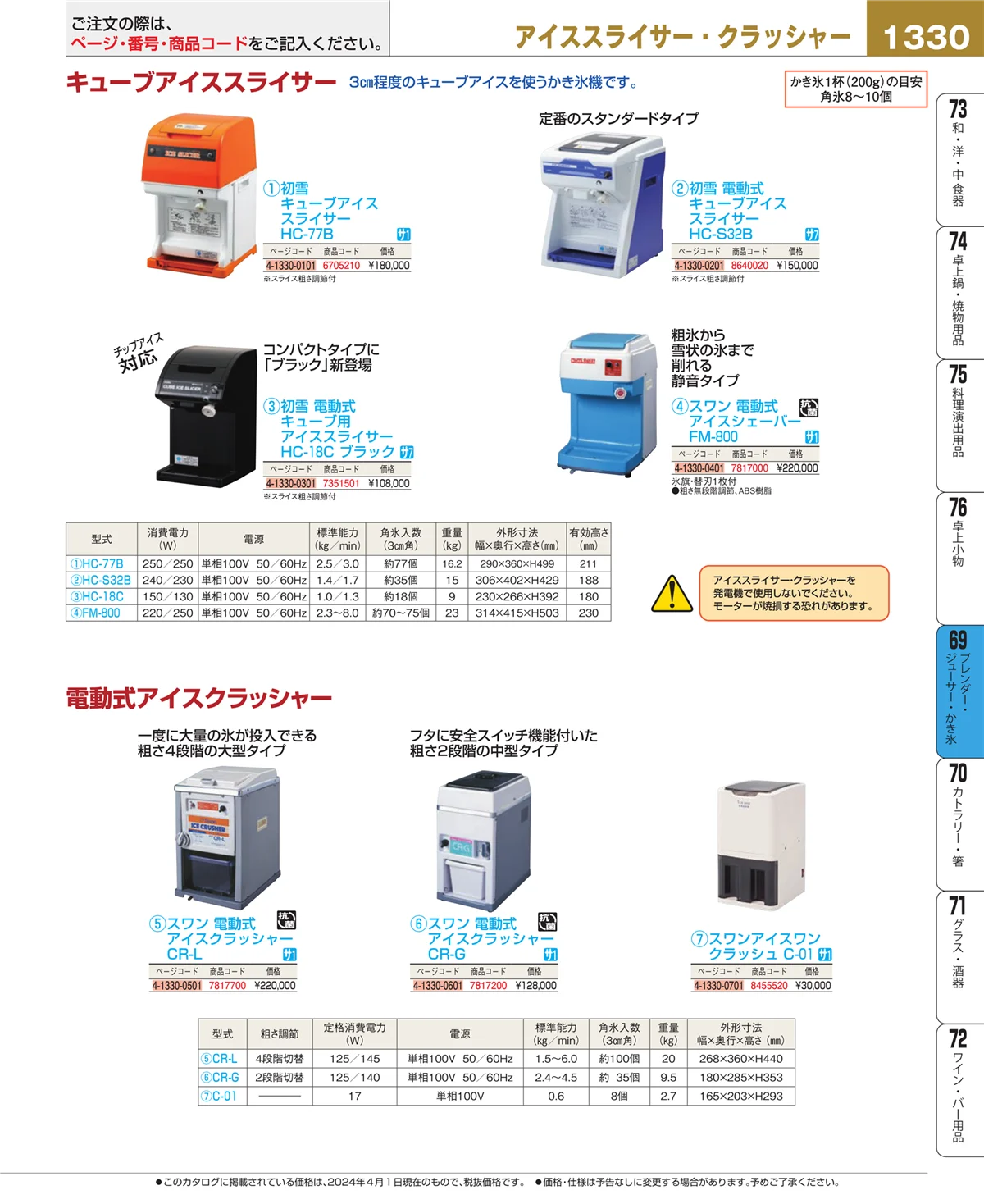 EBM業務用厨房用品カタログvol.24・ページ番号1330・カフェ・サービス用品・トレー