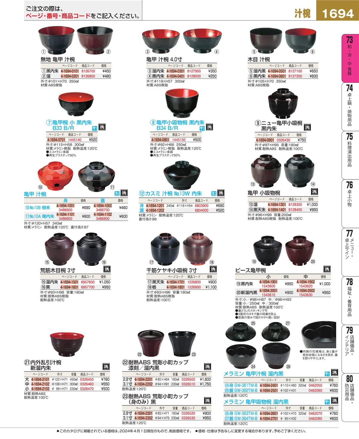 EBM業務用厨房用品カタログvol.24・ページ番号1694・ワイン・バー用品