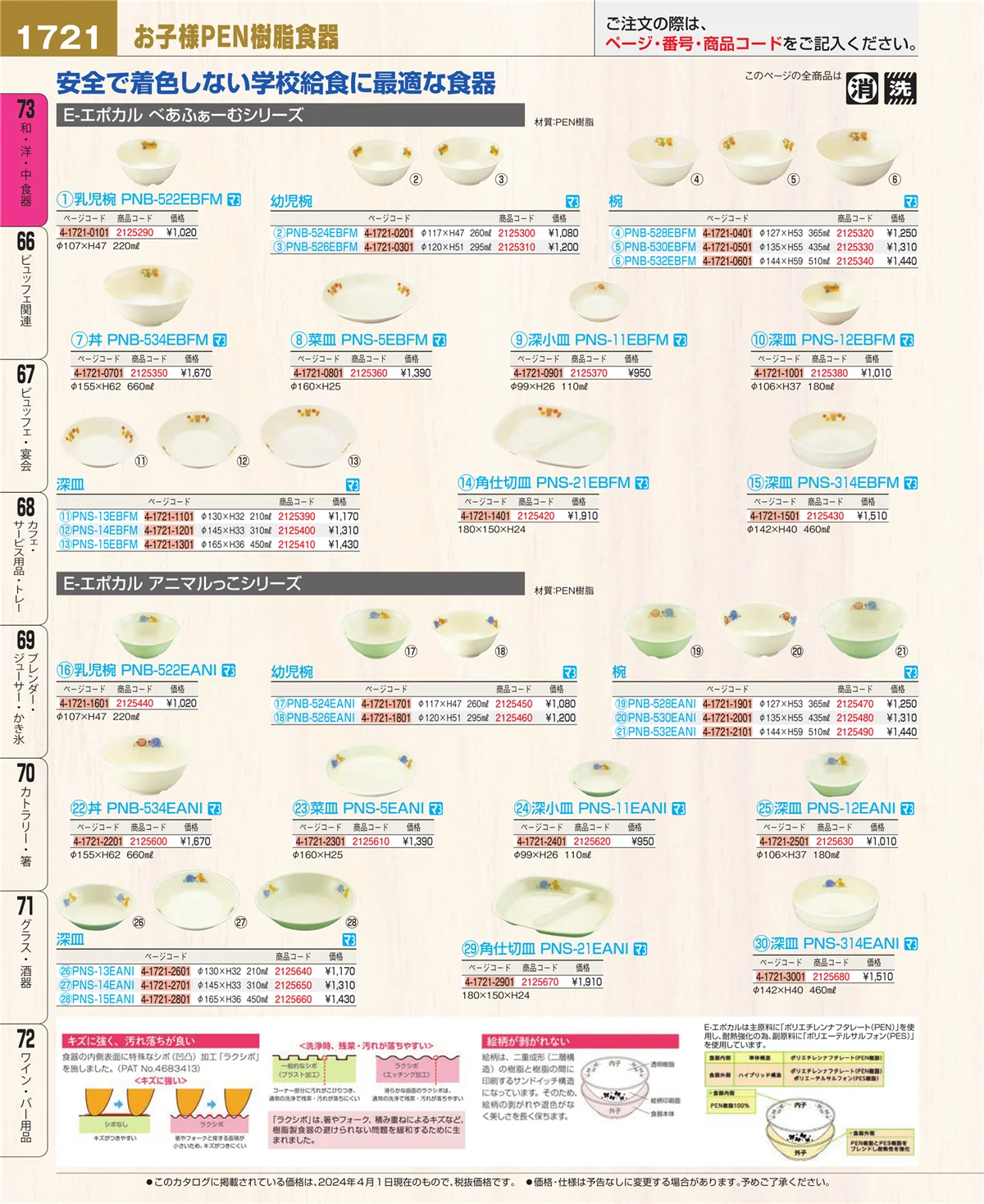 EBM業務用厨房用品カタログvol.24・ページ番号1721・ワイン・バー用品