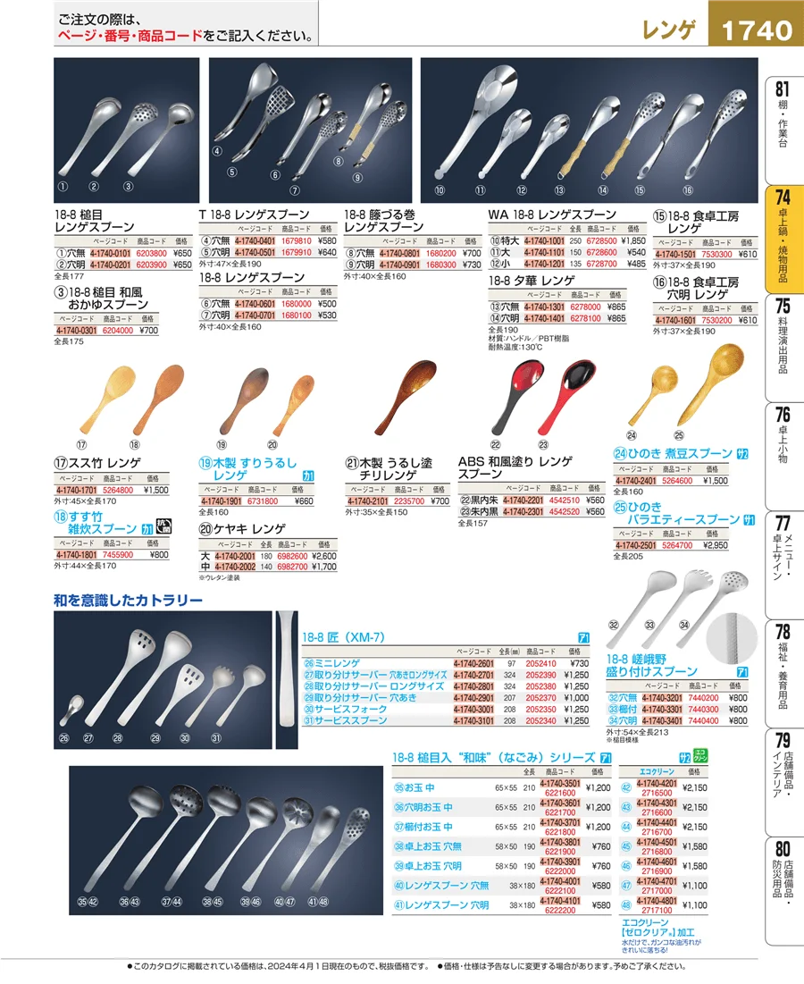 和・洋・中 食器 ページ1740