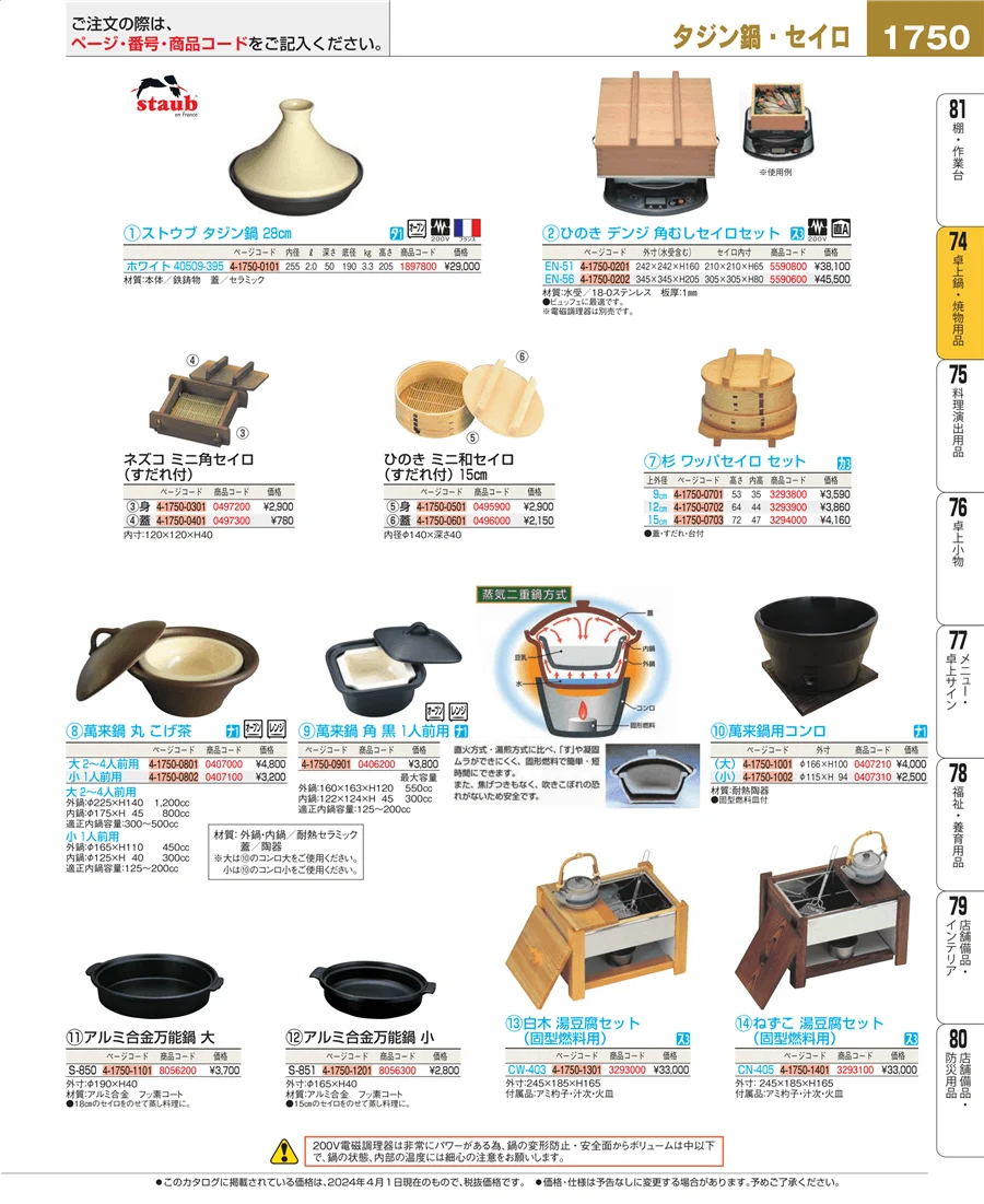 和・洋・中 食器 ページ1750