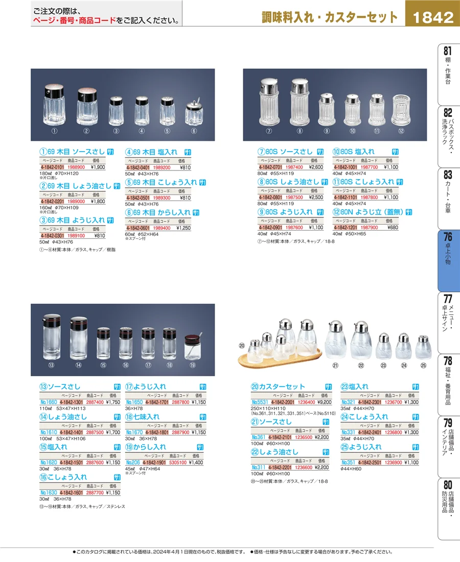 料理演出用品 ページ1842