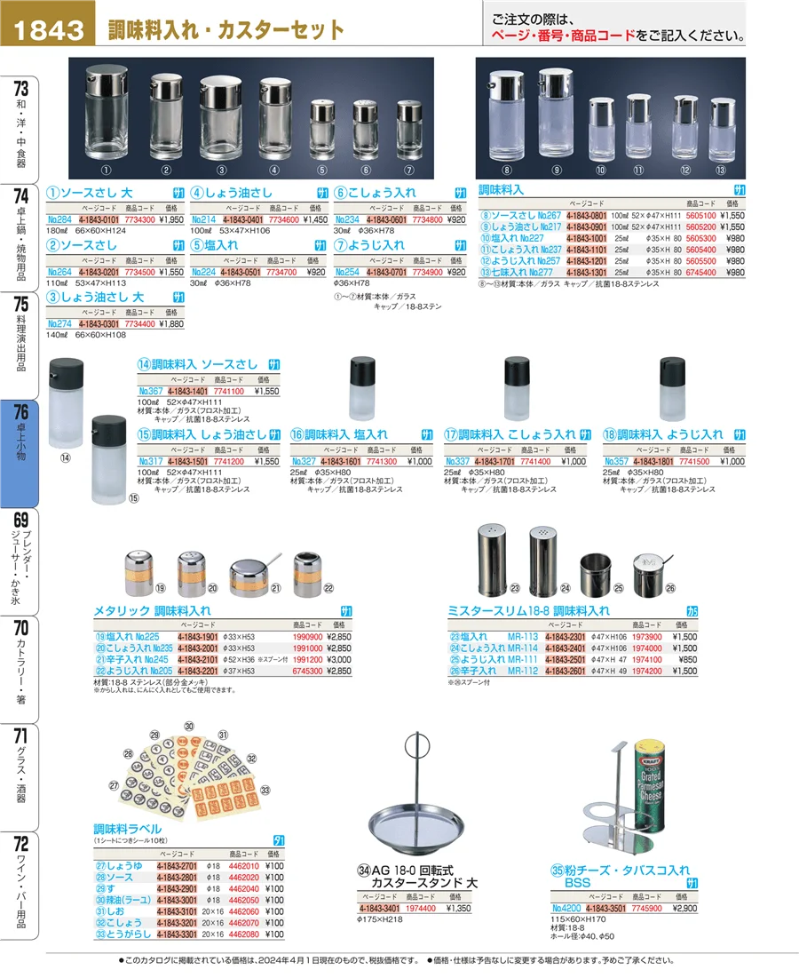 料理演出用品 ページ1843