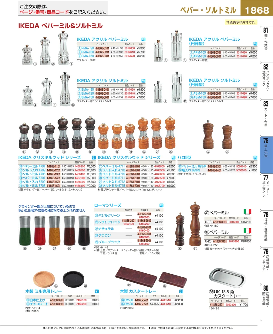 料理演出用品 ページ1868