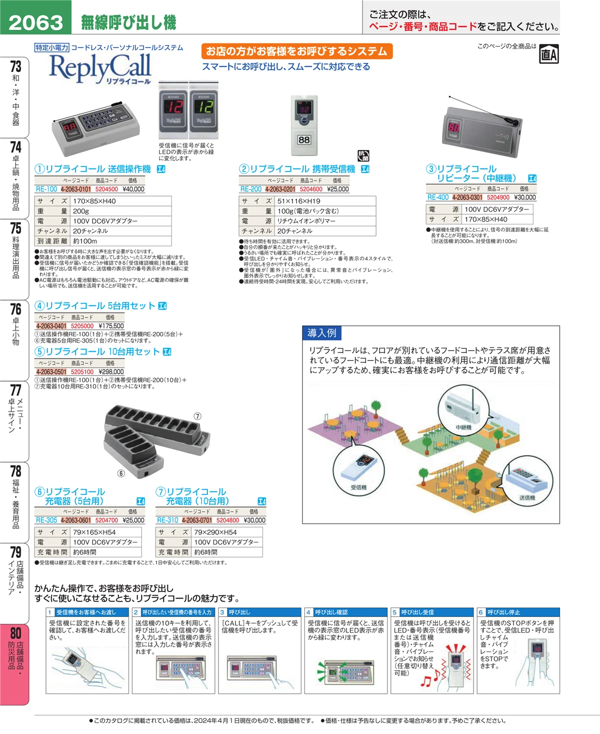 EBM業務用厨房用品カタログvol.24・ページ番号2063・店舗備品・インテリア