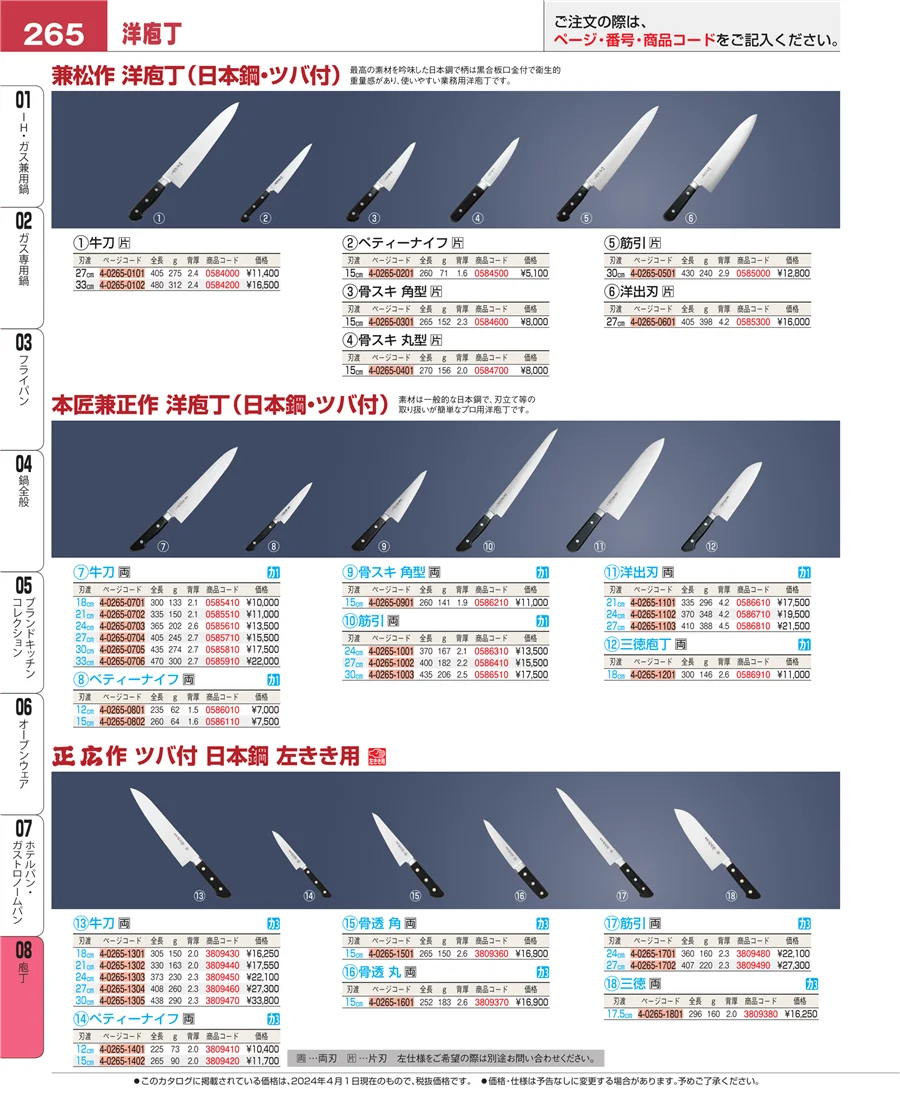 ホテルパン・ガストロノームパン ページ265
