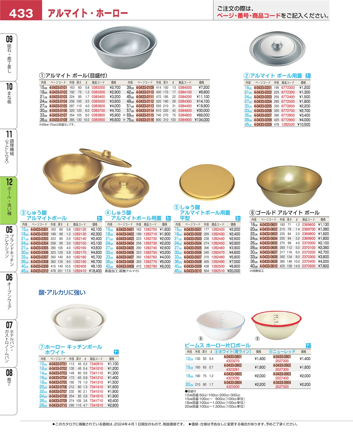 EBM業務用厨房用品カタログvol.24・ページ番号433・調理機械（下ごしらえ）