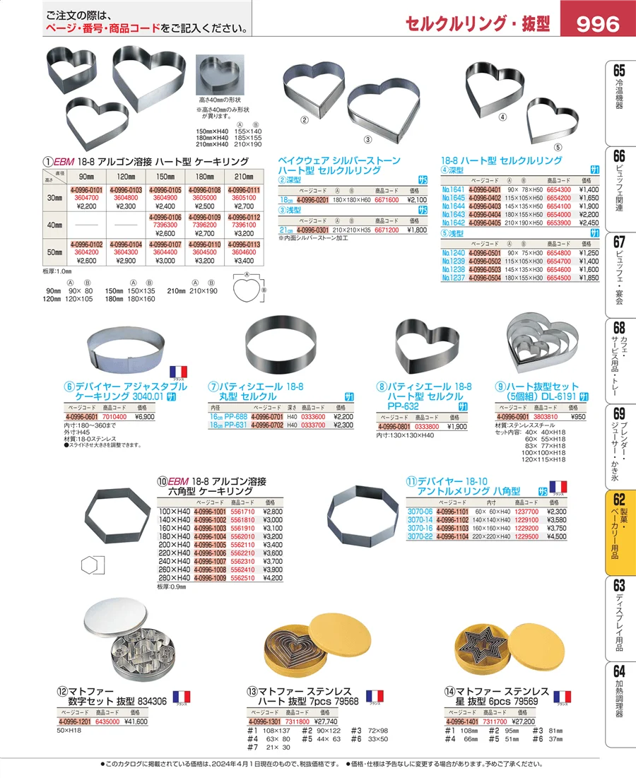 すし・蒸し器・セイロ類 ページ996