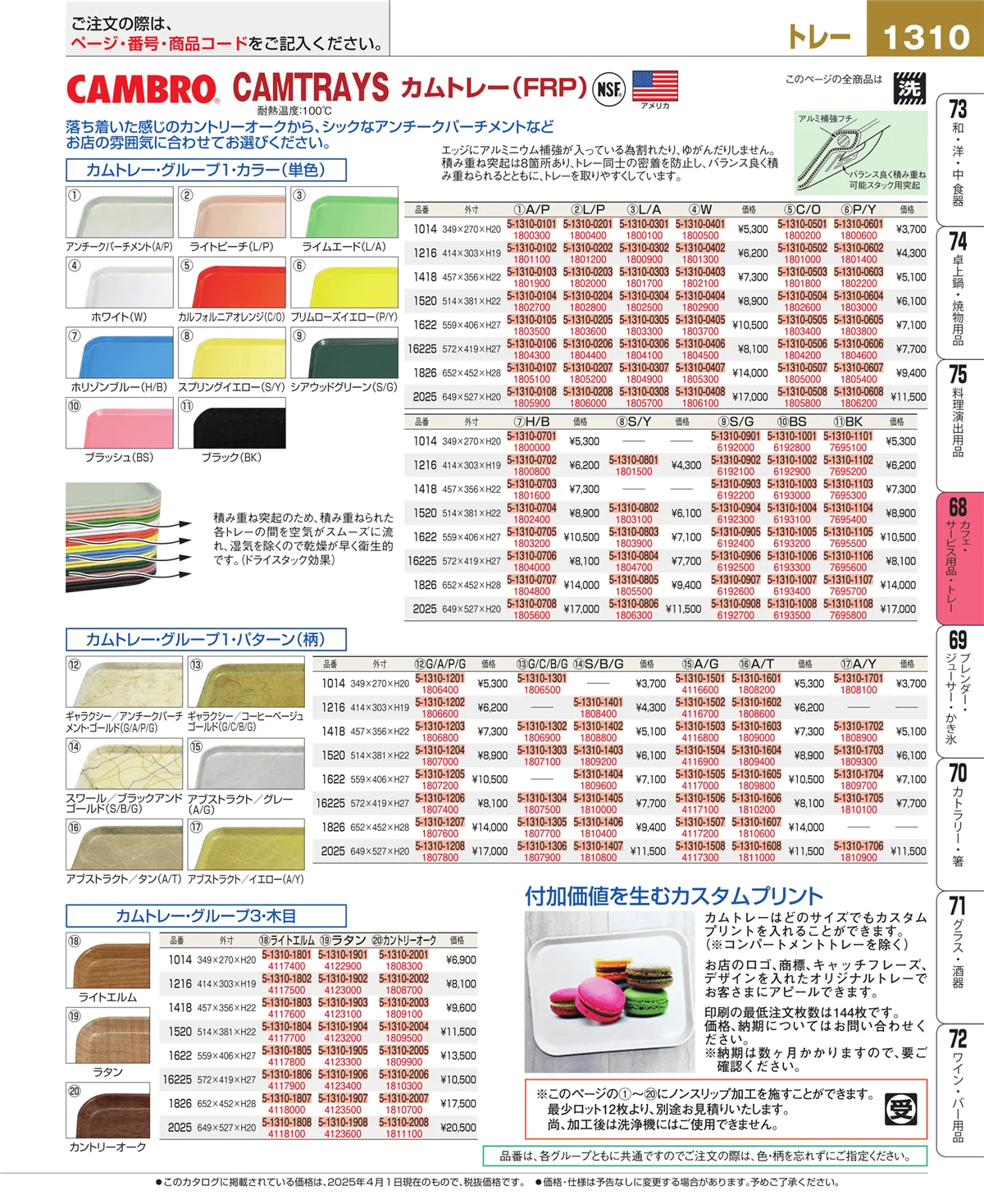 EBM業務用厨房用品カタログvol.25・ページ番号1310・ビュッフェ・宴会