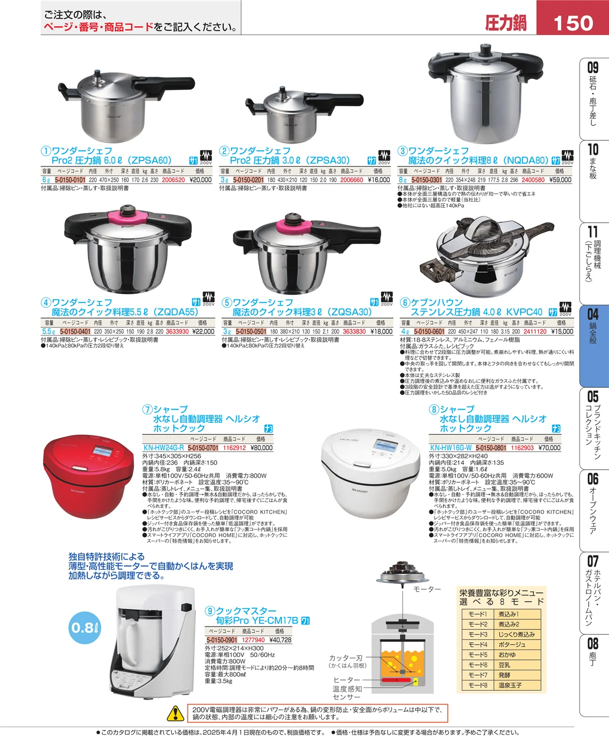 EBM業務用厨房用品カタログvol.25・ページ番号150・フライパン
