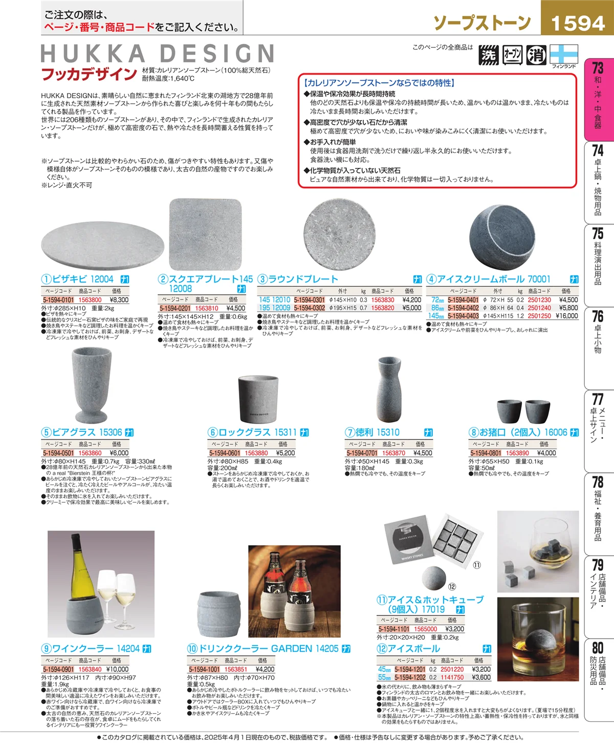EBM業務用厨房用品カタログvol.25・ページ番号1594・ワイン・バー用品