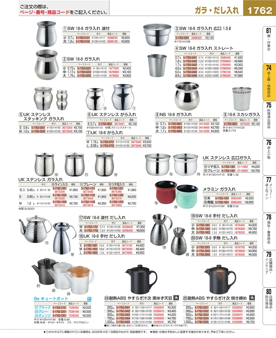 和・洋・中 食器 ページ1762