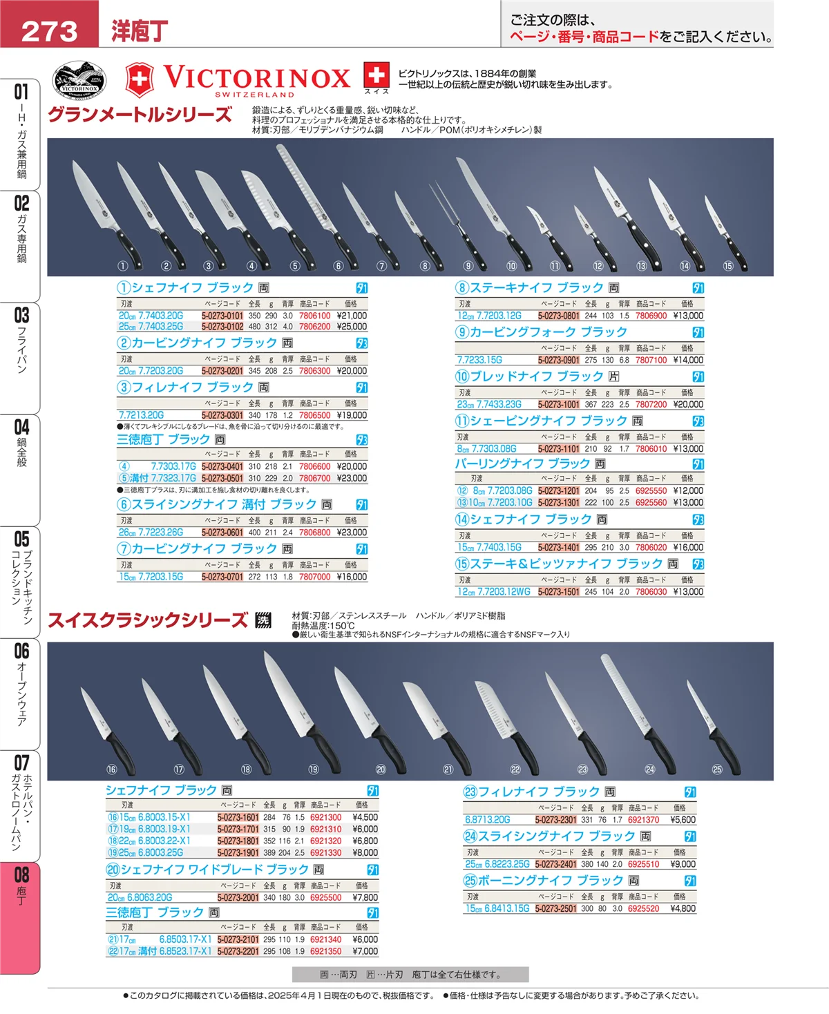 EBM業務用厨房用品カタログvol.25・ページ番号273・ホテルパン・ガストロノームパン